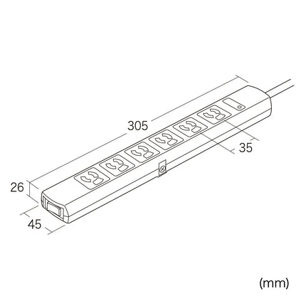Surge protector tap TAP-SP36MG-3