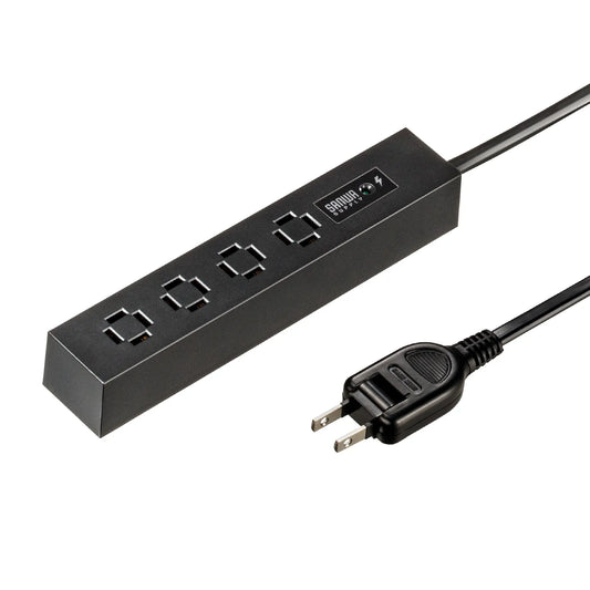 Slim Power Strip (4 AC Outlets, Magnetic, Surge Protector) TAP-SPSLIM4MG-2BK