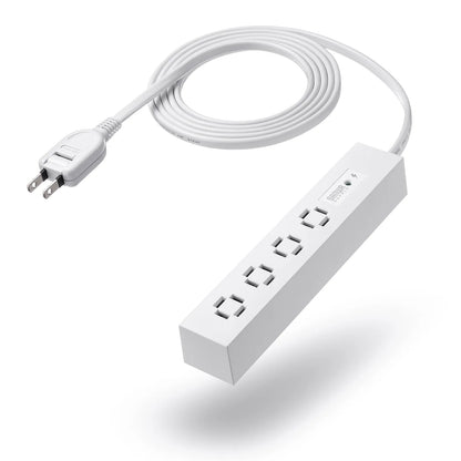 Slim Power Strip (4 AC Outlets, Magnetic, Surge Protector) TAP-SPSLIM4MG-2W
