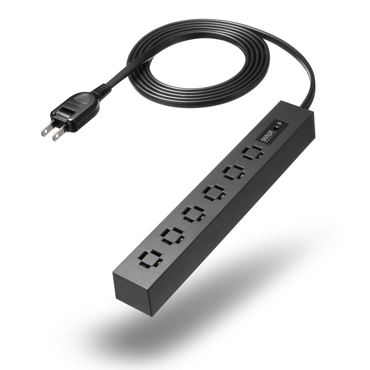 Slim Power Strip (6 AC Outlets, Magnetic, Surge Protector) TAP-SPSLIM6MG-2BK