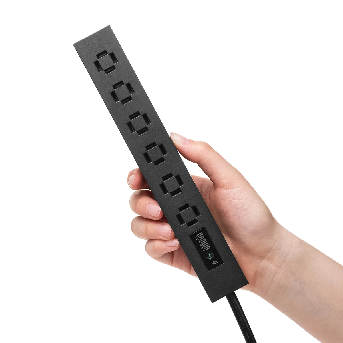 Slim Power Strip (6 AC Outlets, Magnetic, Surge Protector) TAP-SPSLIM6MG-2BK
