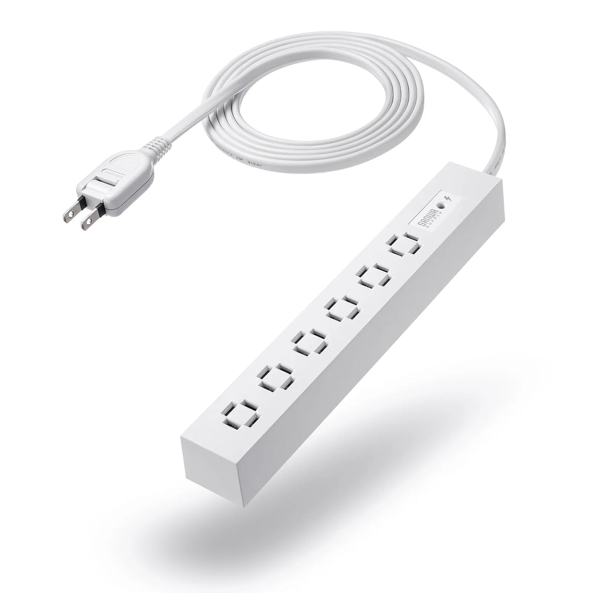Slim Power Strip (6 AC Outlets, Magnetic, Surge Protector) TAP-SPSLIM6MG-2W