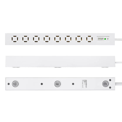 Slim Power Strip (8 AC Outlets, Magnetic, Surge Protector) TAP-SPSLIM8MG-2W