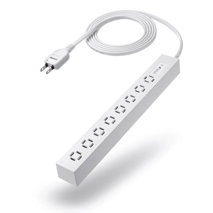 Slim Power Strip (8 AC Outlets, Magnetic, Surge Protector) TAP-SPSLIM8MG-2W