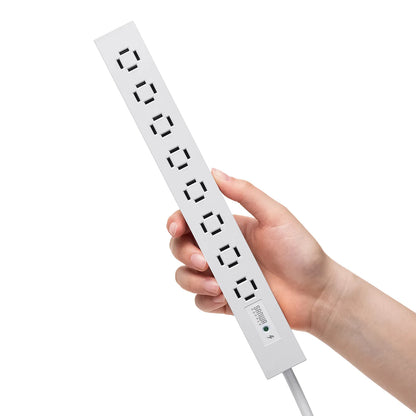 Slim Power Strip (8 AC Outlets, Magnetic, Surge Protector) TAP-SPSLIM8MG-2W