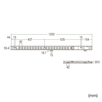 19-inch server rack power outlet (15A) TAP-SV1518BN
