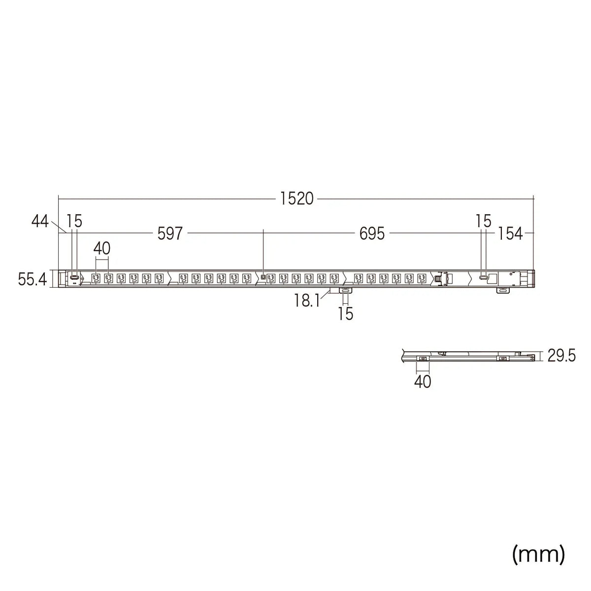 19-inch server rack power strip (20A) TAP-SV2024BN