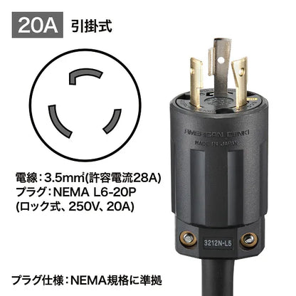 19-inch server rack power outlet, 200V (20A) TAP-SV22012C19