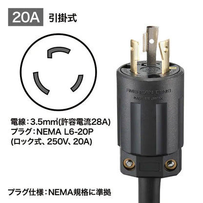 19-inch server rack power outlet, 200V (20A), TAP-SV22012