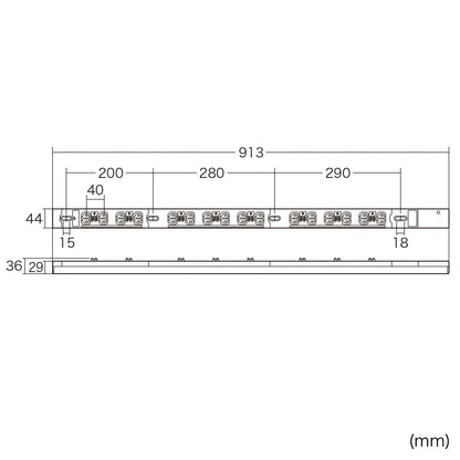 19-inch server rack power strip, 200V (20A), with anti-disconnection lock function, TAP-SV22016LK