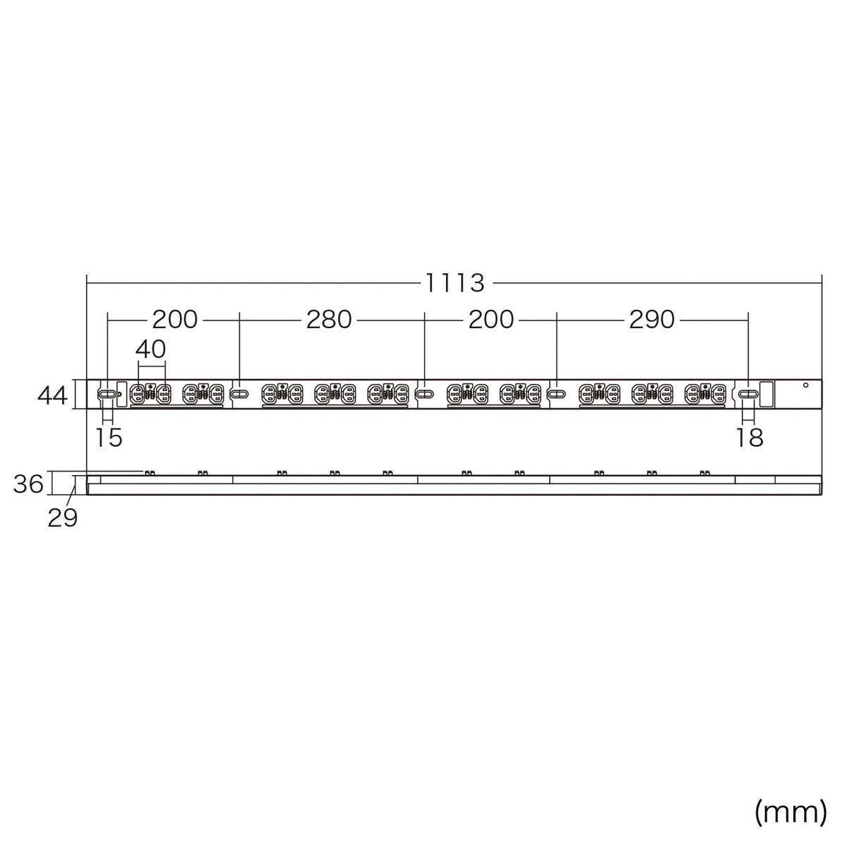 19-inch server rack power outlet, 200V (20A), with anti-disconnection lock function, TAP-SV22020LK