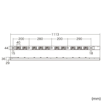 19-inch server rack power outlet, 200V (20A), with anti-disconnection lock function, TAP-SV22020LK