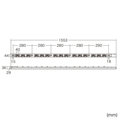 19-inch server rack power strip, 200V (20A), with anti-disconnection lock function, TAP-SV22030LK