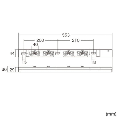 19-inch server rack power strip, 200V (20A), with anti-disconnection lock function, TAP-SV2208LK