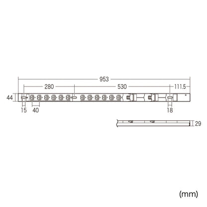 19-inch server rack power outlet, 200V (30A), TAP-SV23012N