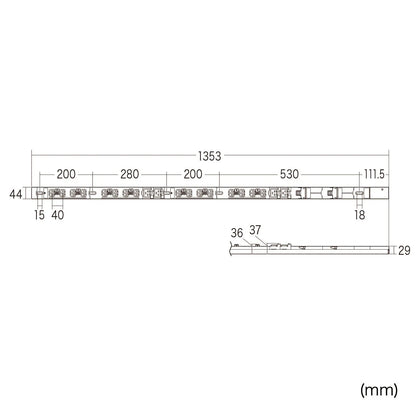19インチサーバーラック用コンセント 200V(30A) TAP-SV23020C19LKN