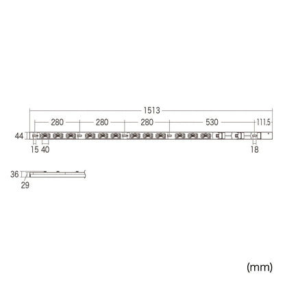 19-inch server rack power strip, 200V (30A), with anti-disconnection lock function, TAP-SV23024LKN
