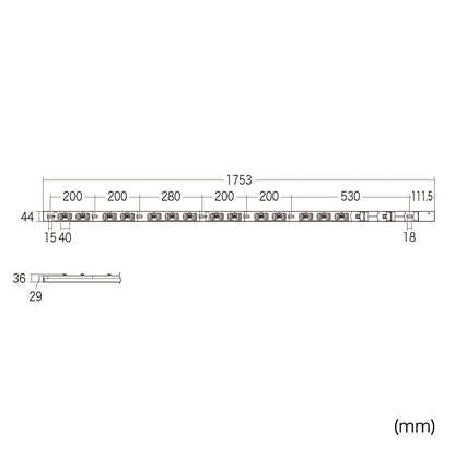 19-inch server rack power strip, 200V (30A), with anti-disconnection lock function, TAP-SV23028LKN