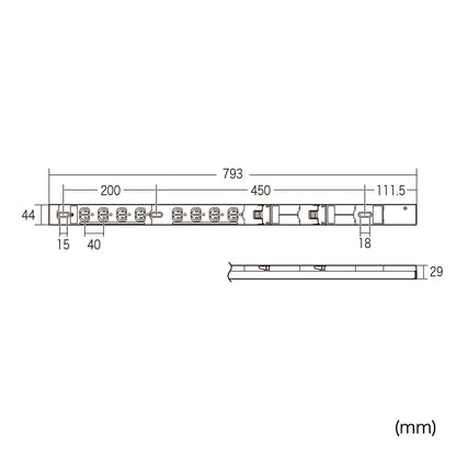 19-inch server rack power outlet, 200V (30A), TAP-SV2308N