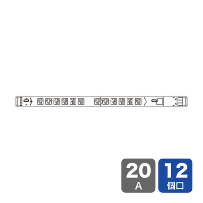 19-inch server rack power strip (20A) TAP-SVSL2012