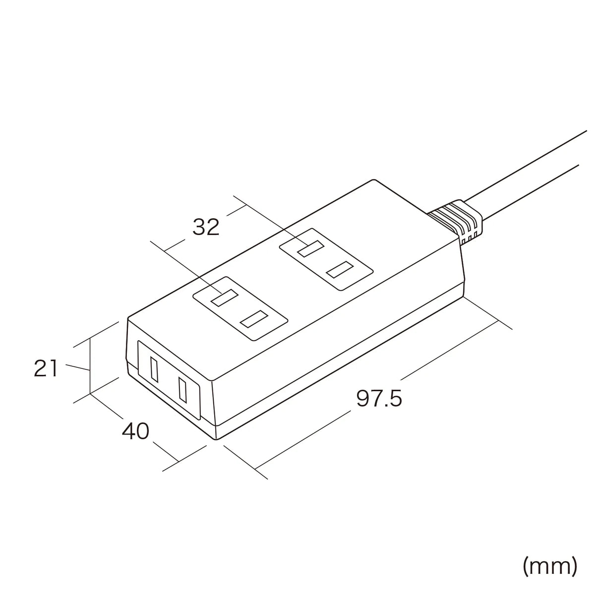 Fire prevention power strip TAP-TSH31N2