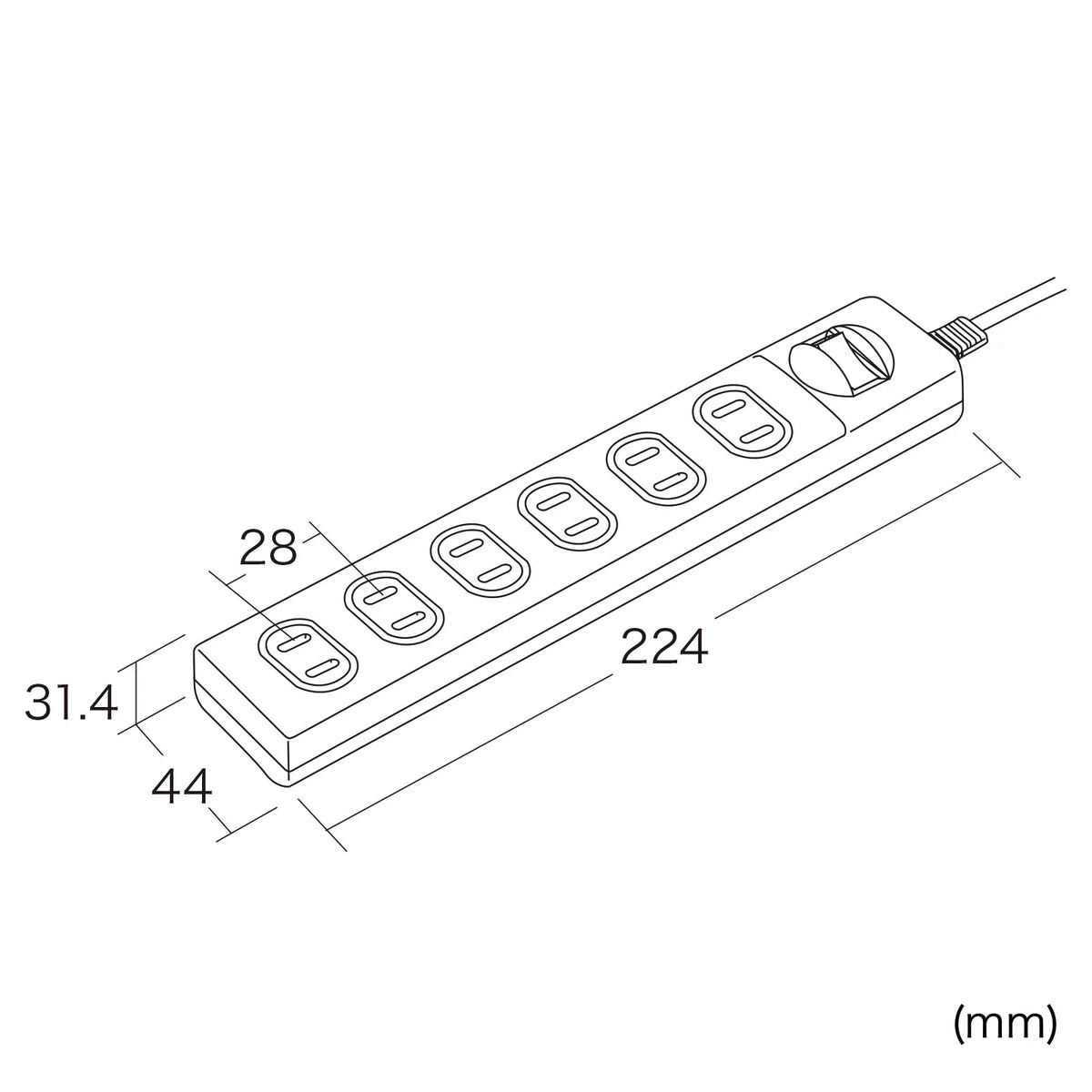 火災予防安全タップ TAP-TSH61SWN