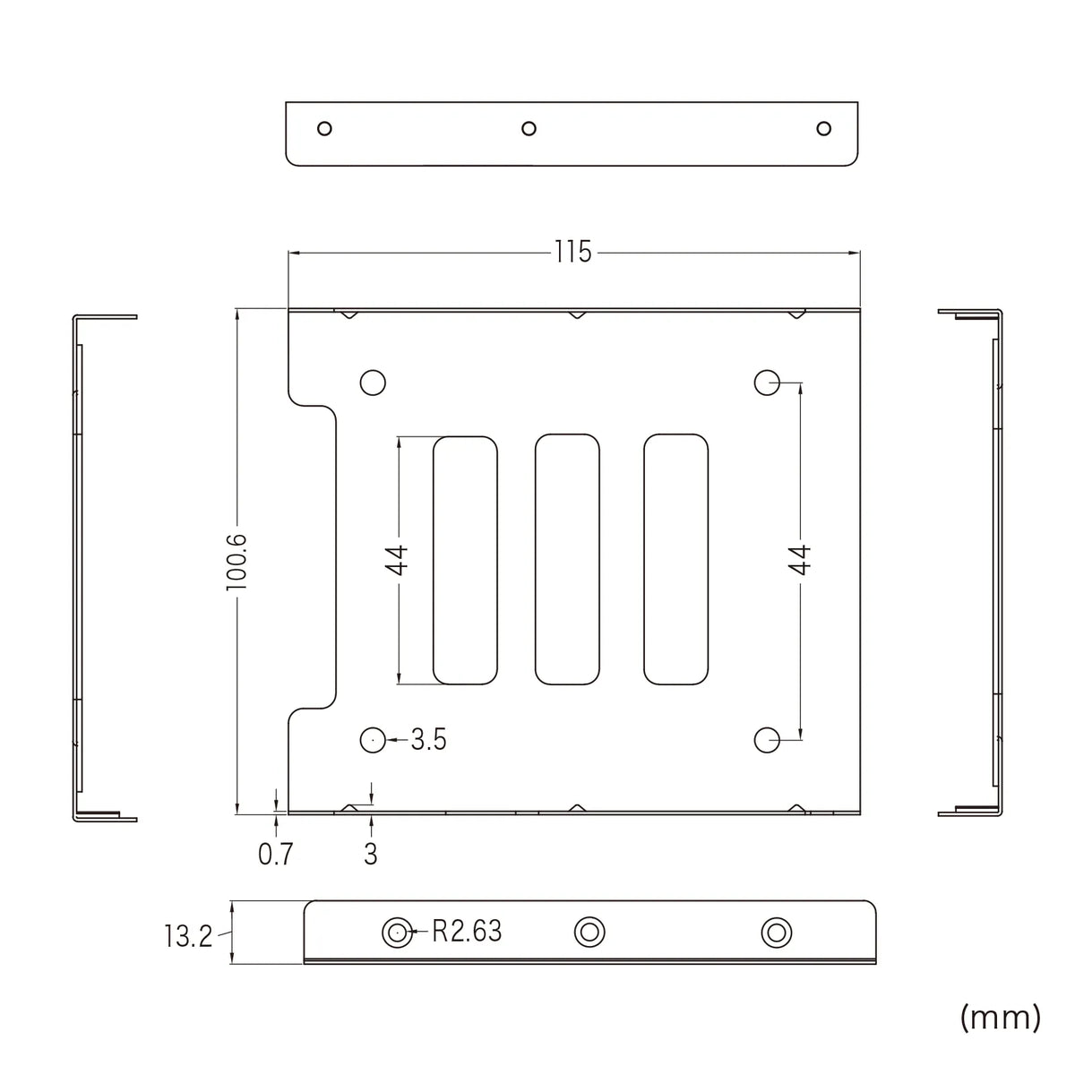 2.5" HDD/SSD Conversion Mount TK-HD1