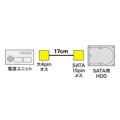 Serial ATA Power Cable with Latch TK-PWSATALAN