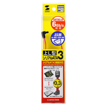 Upward L-shaped Serial ATA3 Cable TK-SATA3-03UL