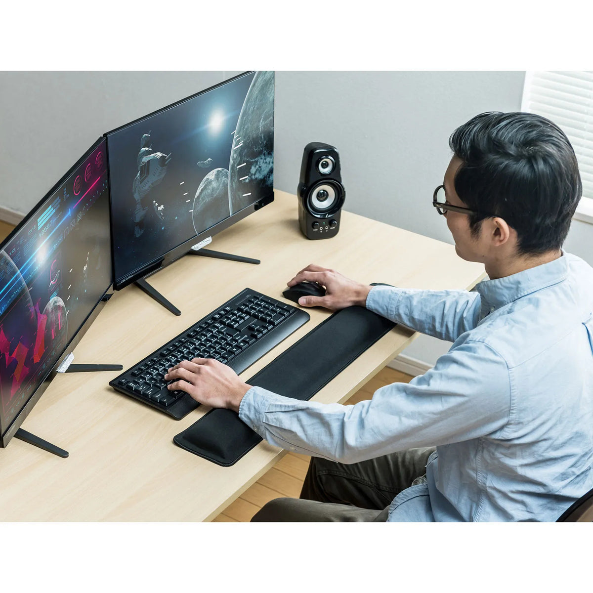 Extra-large low-rebound wrist rest TOK-MU4BK