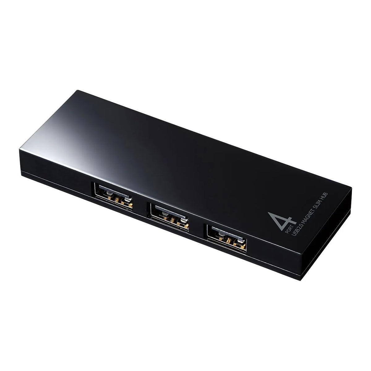 Magnetic Slim 4-Port USB 2.0 Hub USB-2H401BKN
