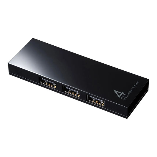Magnetic Slim 4-Port USB 2.0 Hub USB-2H401BKN