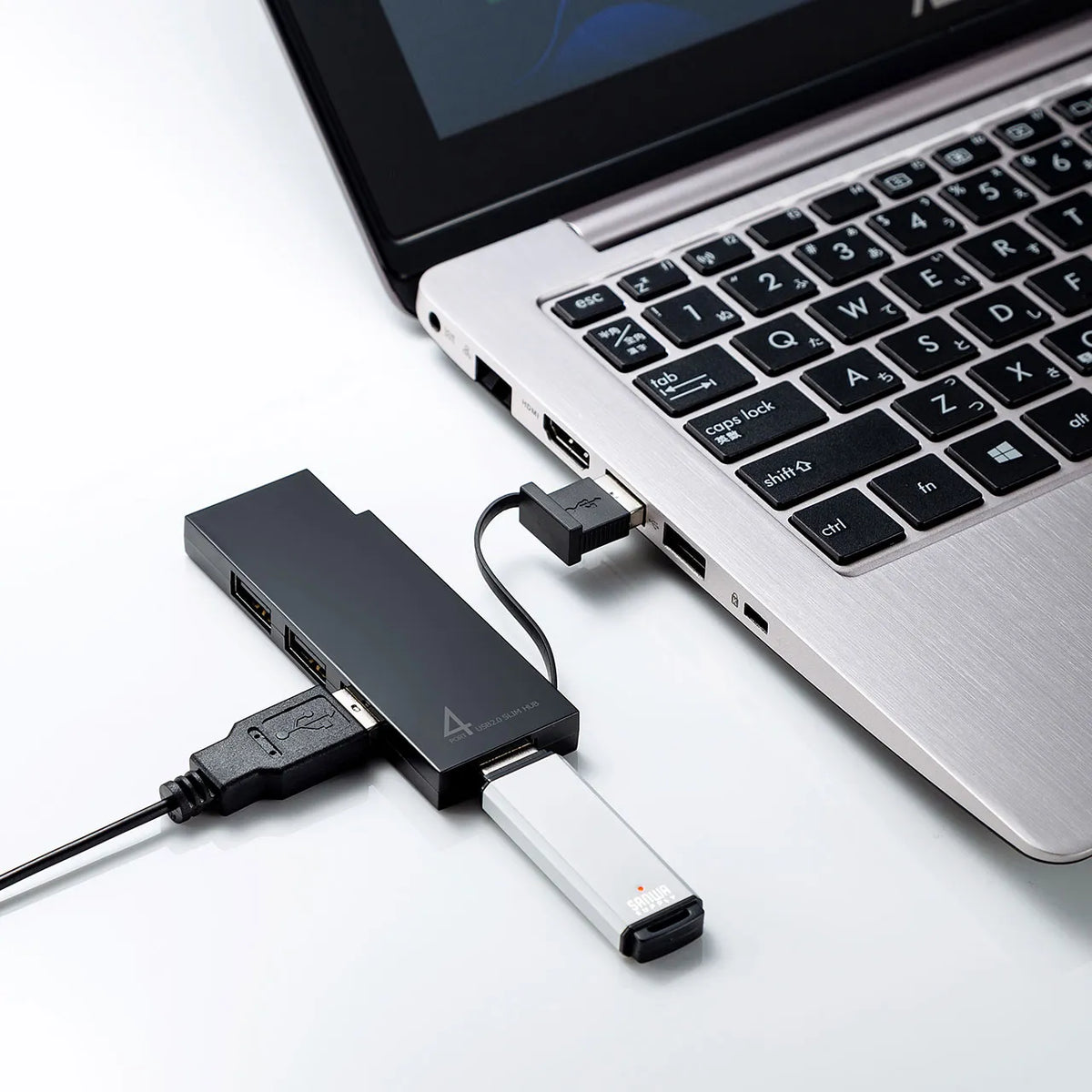 USB 2.0 Hub (4-port, Black) USB-2H416BK