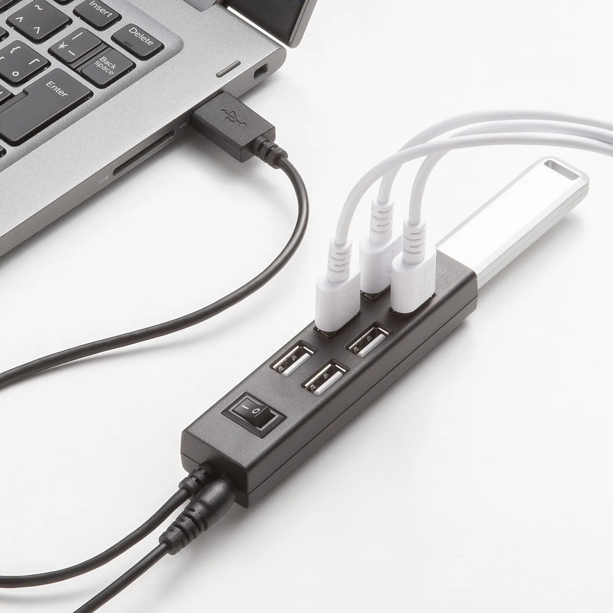 USB2.0ハブ（7ポート・ブラック） USB-2H702BKN