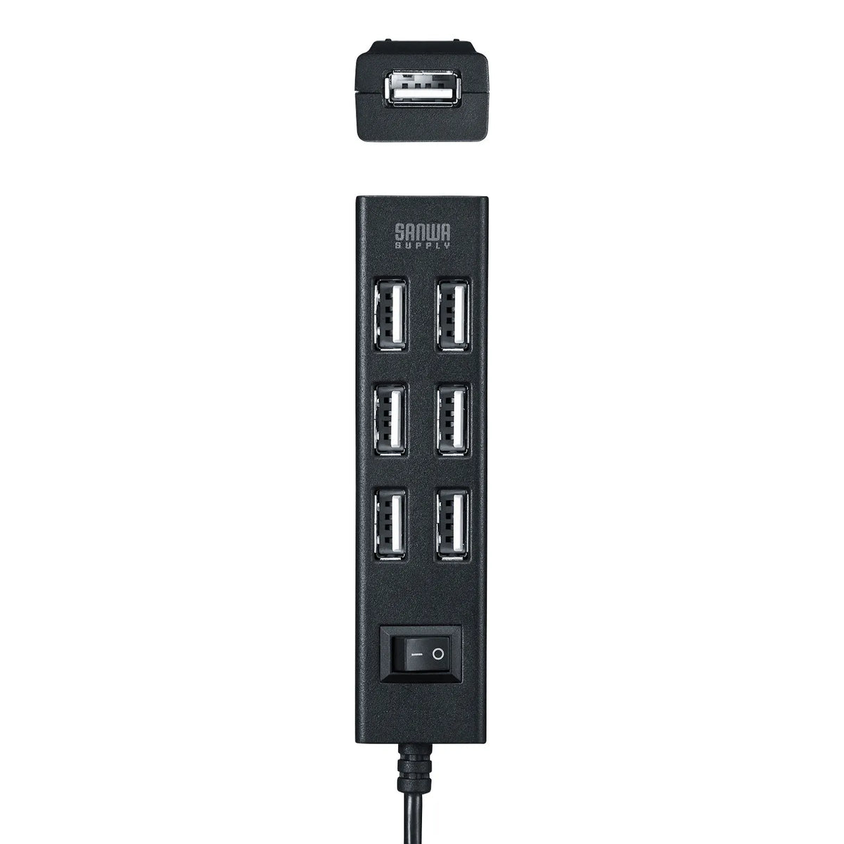 USB2.0ハブ（7ポート・ブラック） USB-2H702BKN
