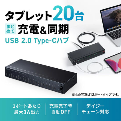 USB 2.0 Type-C 20-Port Hub USB-2THCS20N