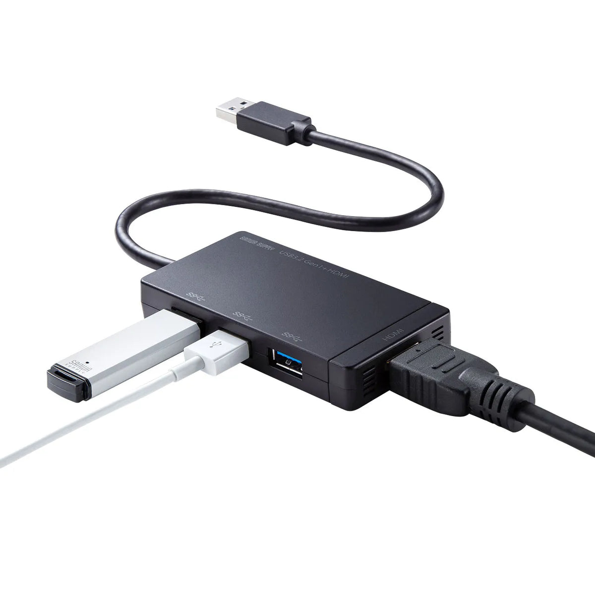 USB 3.2 Gen1 3-Port Hub with HDMI Port (USB-3H332BK)