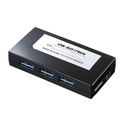 USB3.2 Gen1 4ポートハブ（4ポート・バスパワー） USB-3H417BKN