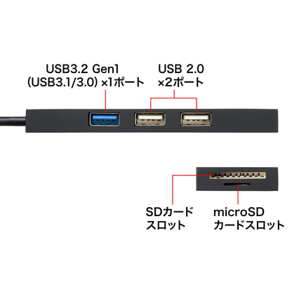 USB 3.1 + 2.0 Combo Hub with Card Reader USB-3HC316BKN