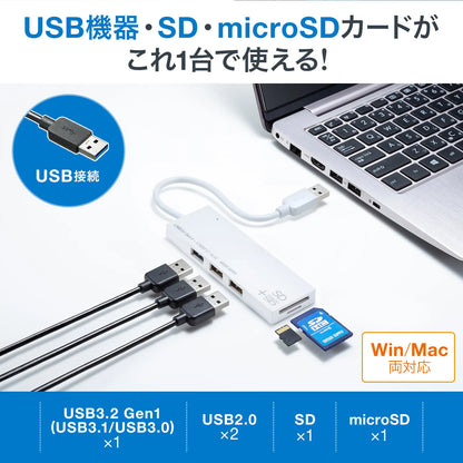 USB 3.1 + 2.0 Combo Hub with Card Reader USB-3HC316WN