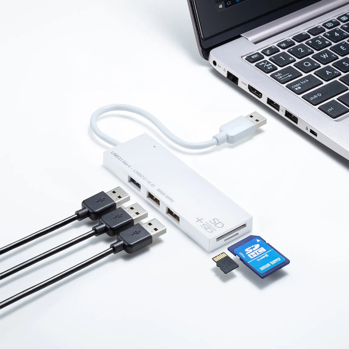 USB 3.1 + 2.0 Combo Hub with Card Reader USB-3HC316WN