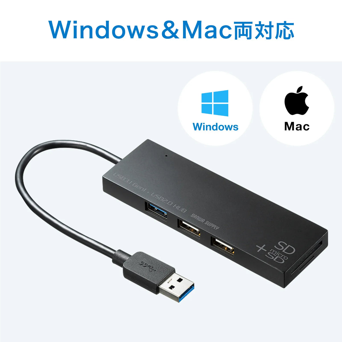 USB 3.1 + 2.0 Combo Hub with Card Reader USB-3HC316WN
