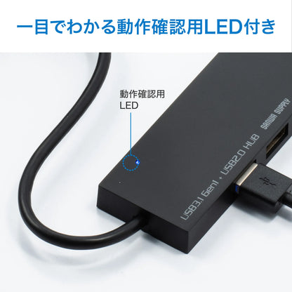USB 3.1 + 2.0 Combo Hub with Card Reader USB-3HC316WN