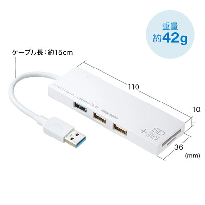 USB 3.1 + 2.0 Combo Hub with Card Reader USB-3HC316WN