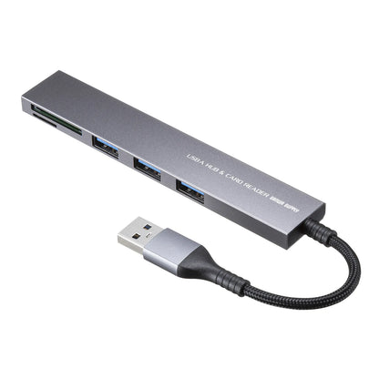 USB 5Gbps 3-Port Slim Hub (with Card Reader) USB-3HC320MS