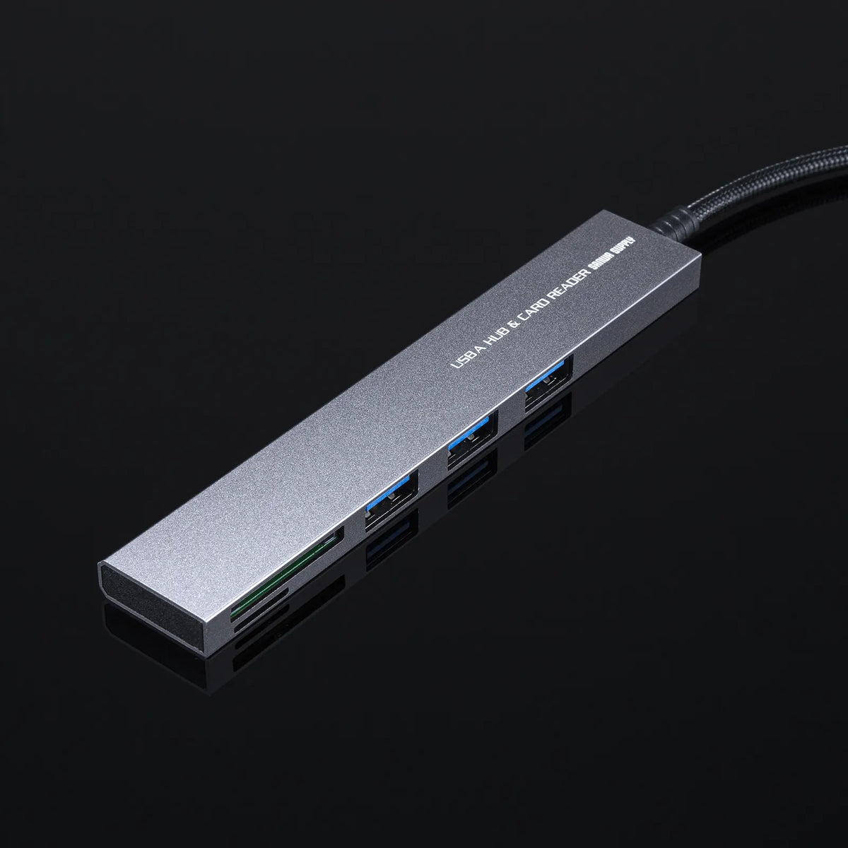 USB 5Gbps 3-Port Slim Hub (with Card Reader) USB-3HC320MS
