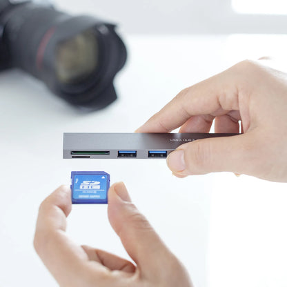 USB 5Gbps 3-Port Slim Hub (with Card Reader) USB-3HC320MS