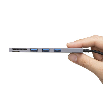 USB 5Gbps 3-Port Slim Hub (with Card Reader) USB-3HC320MS