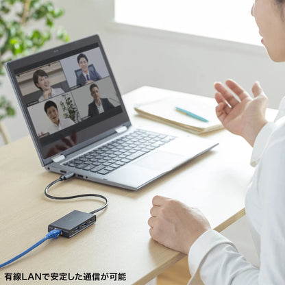 USBハブ付き 2.5ギガビットLANアダプタ USB-3HLS8BK