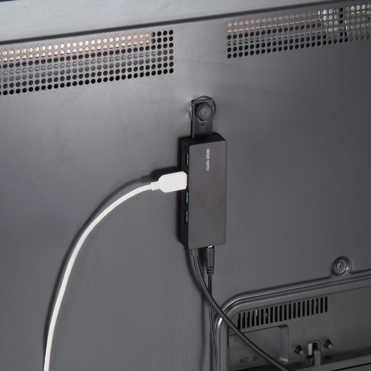 USB 3.2 Gen1 4-port hub with HDD connection support (USB-3HTV433BK)